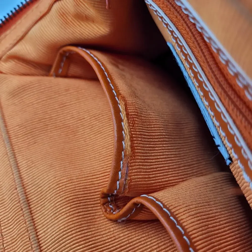 Cynthia Rowley Orange & Yellow Woven Raffia Satchel